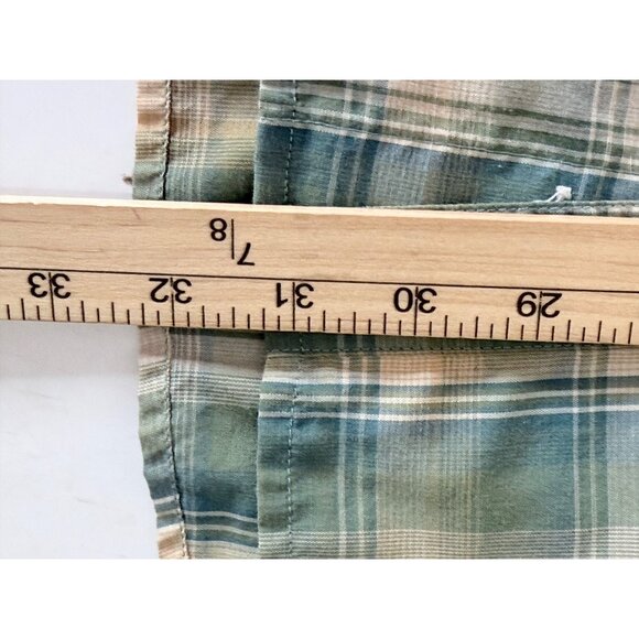 High Noon Western Pearl Snap Long sleeve Button Shirt Mens L Blue Plaid Cowboy - Picture 9 of 9